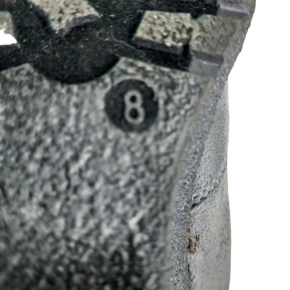 Faux fur suede Winter boots, women's size 8, grey - Picture 8 of 8